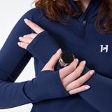 Horseware Ireland Strive Winter 1/4 Zip Top #colour_core-navy