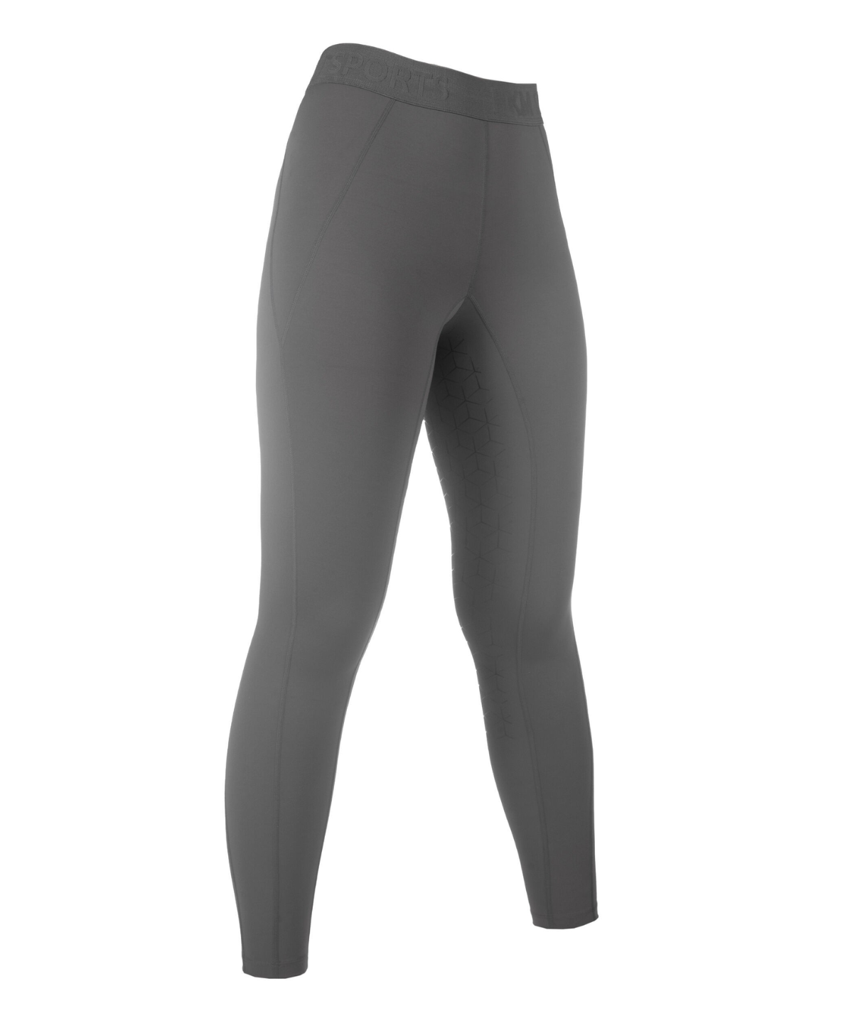 HKM Ladies Silicone Full Seat Riding Tights -Tabea- #colour_grey