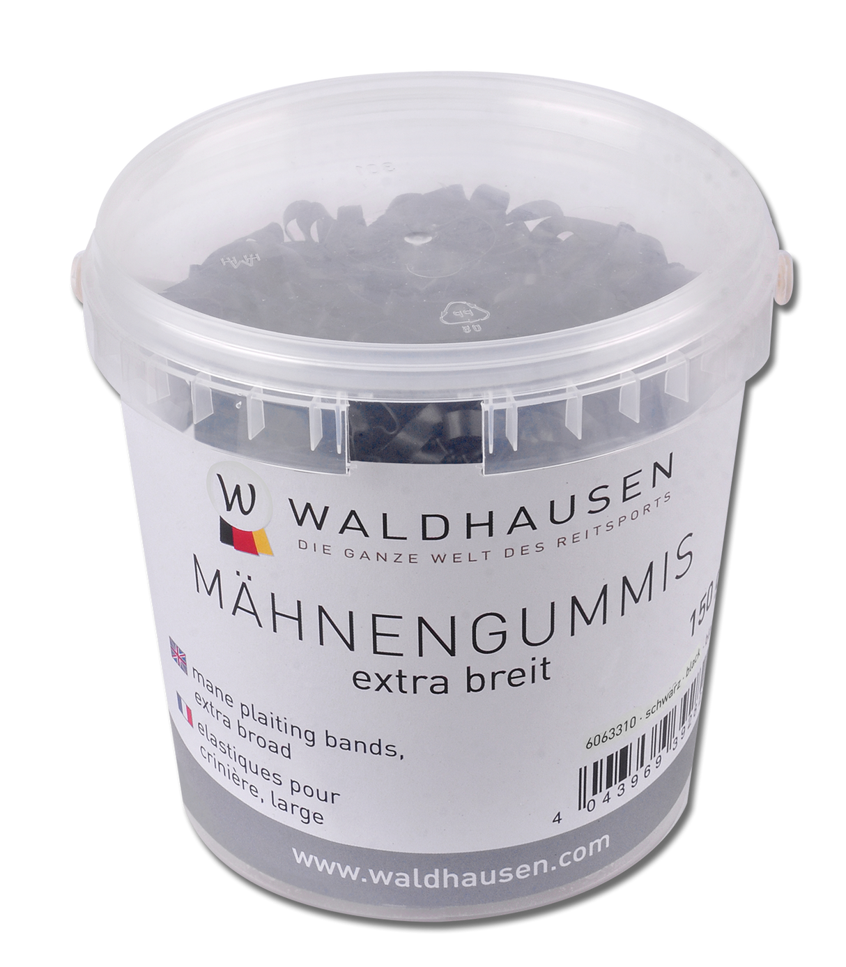 Waldhausen Extra Wide Rubber Plaiting Bands #colour_black