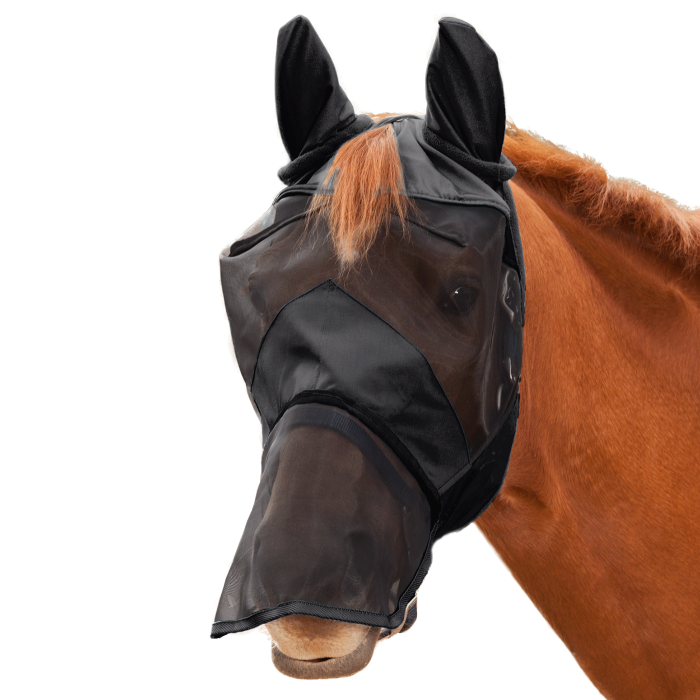 Waldhausen Premium 3-in-1 Fly Mask #colour_black