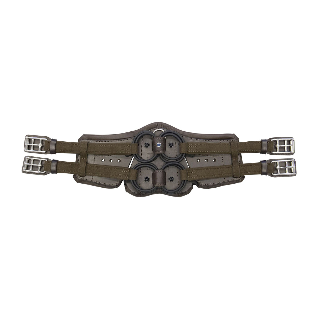 Stubben Equi-Soft® Saddle Girth with Cover - Ebony #colour_vachette-leather-ebony