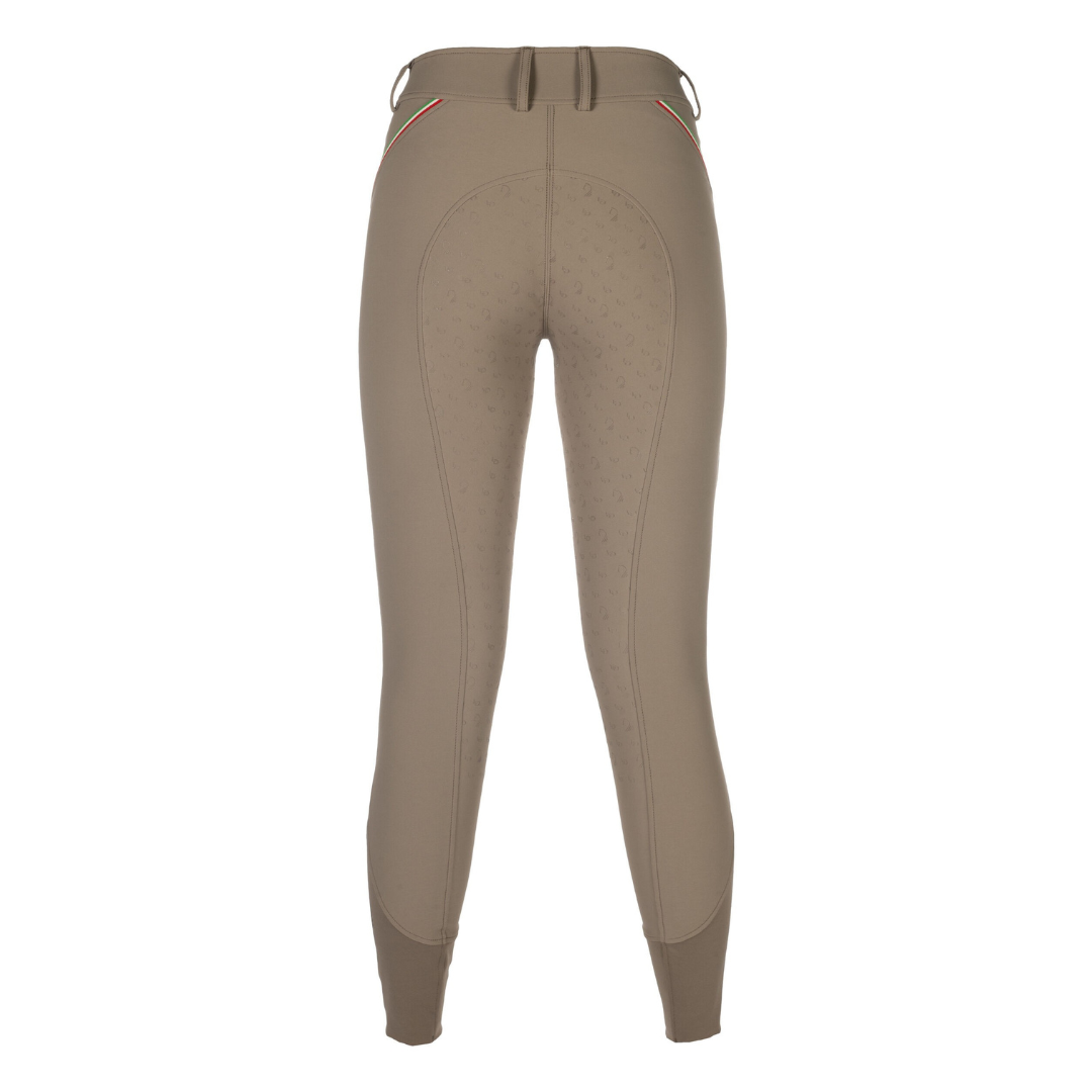 HKM Women's Silicone Full Seat Riding Breeches -Livigno Sportive- #colour_taupe