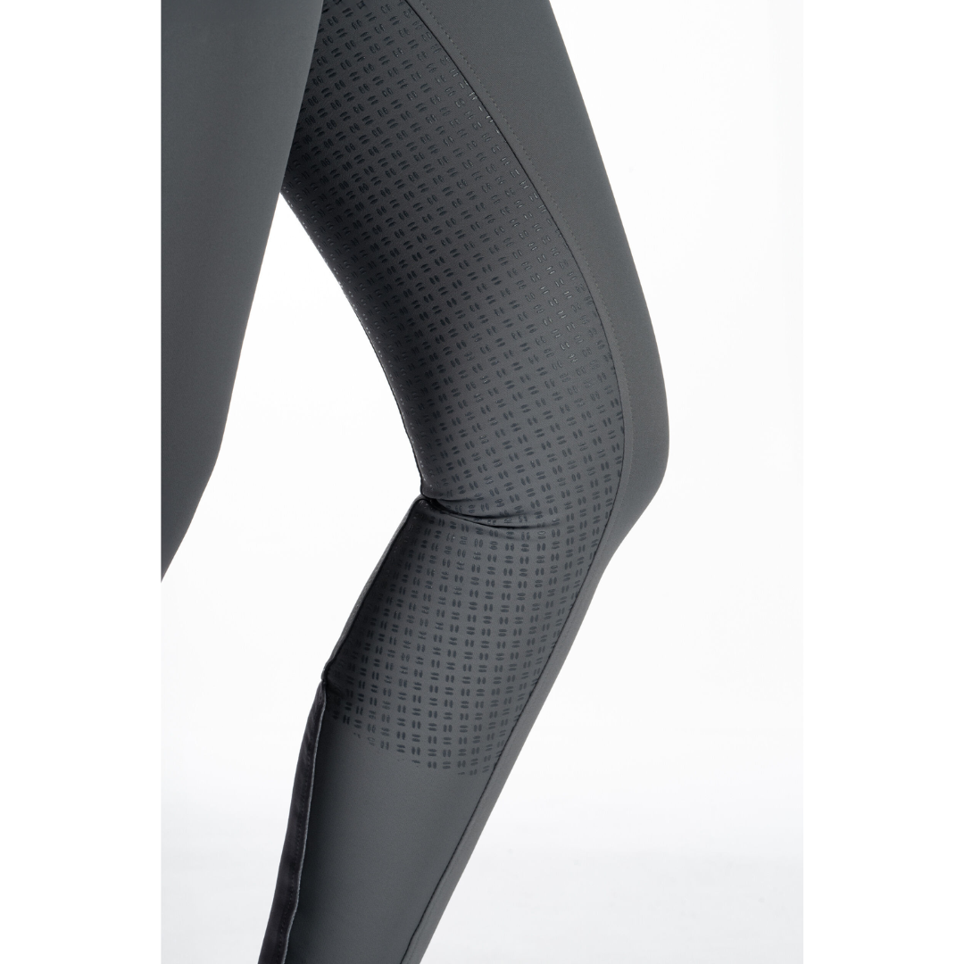 HKM Children's Silicone Full Seat Riding Breeches -Ari Mid Rise- #colour_grey