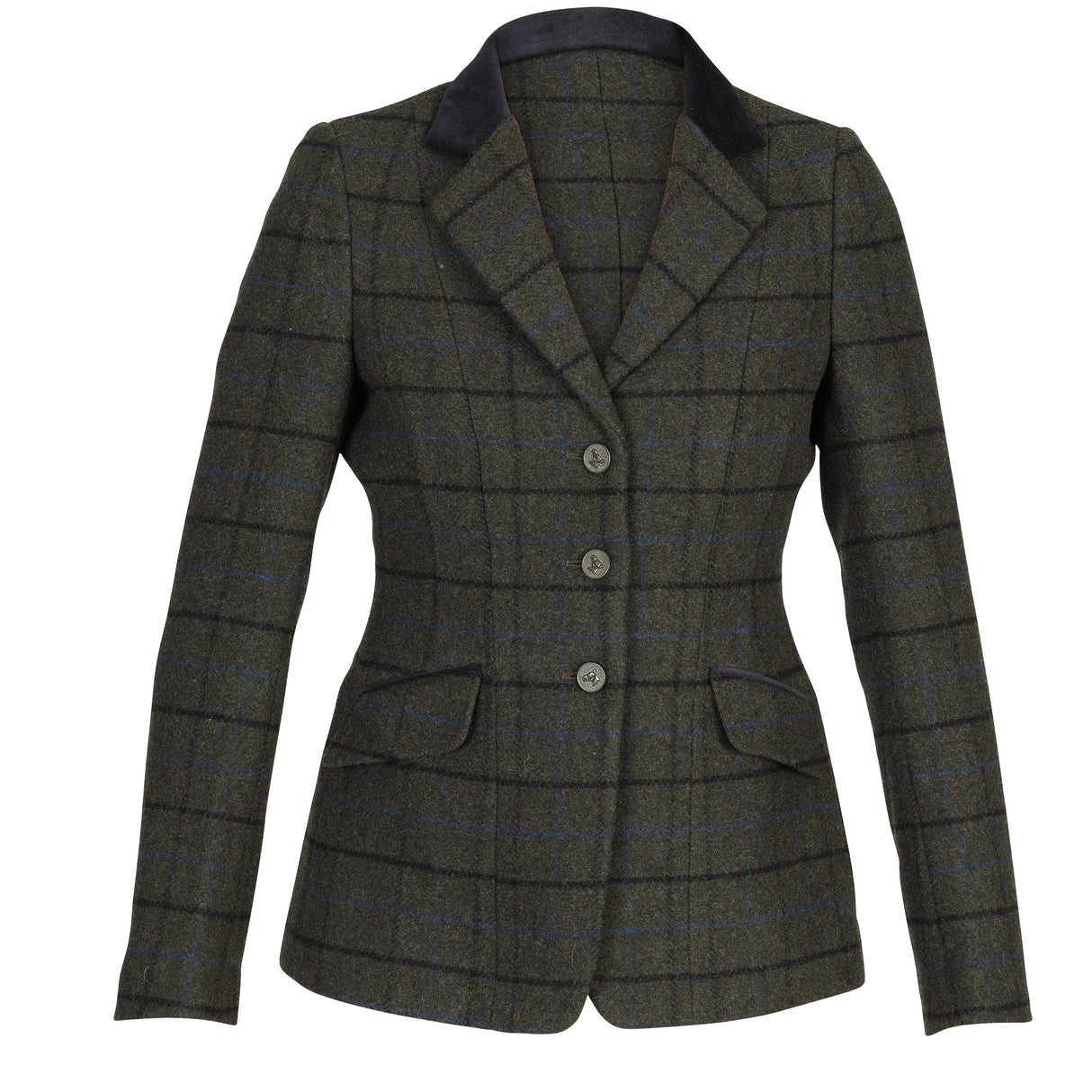 Shires Aubrion Saratoga Ladies Jacket #colour_dark-green-check