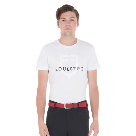 Equestro Elasticized Belt Crossed Pattern #colour_burgundy