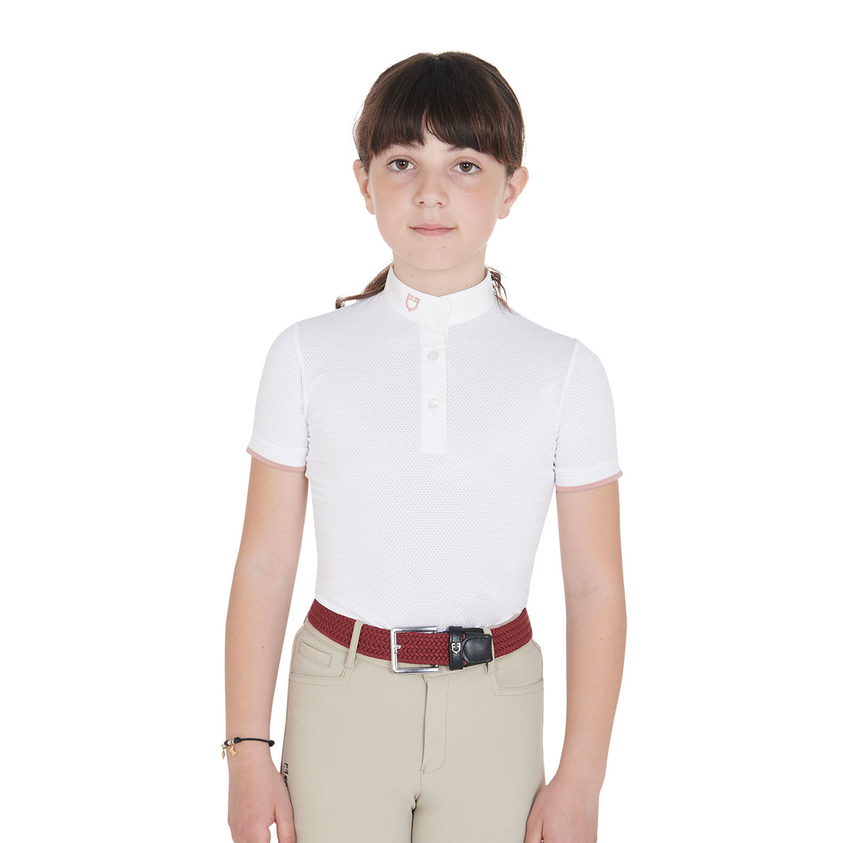 Equestro Elasticized Kids Belt Crossed Pattern