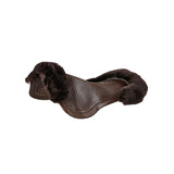 Acavallo Gel NS-S Classic-S 1/2 Cut-Out Flat Pony #colour_brown-brown
