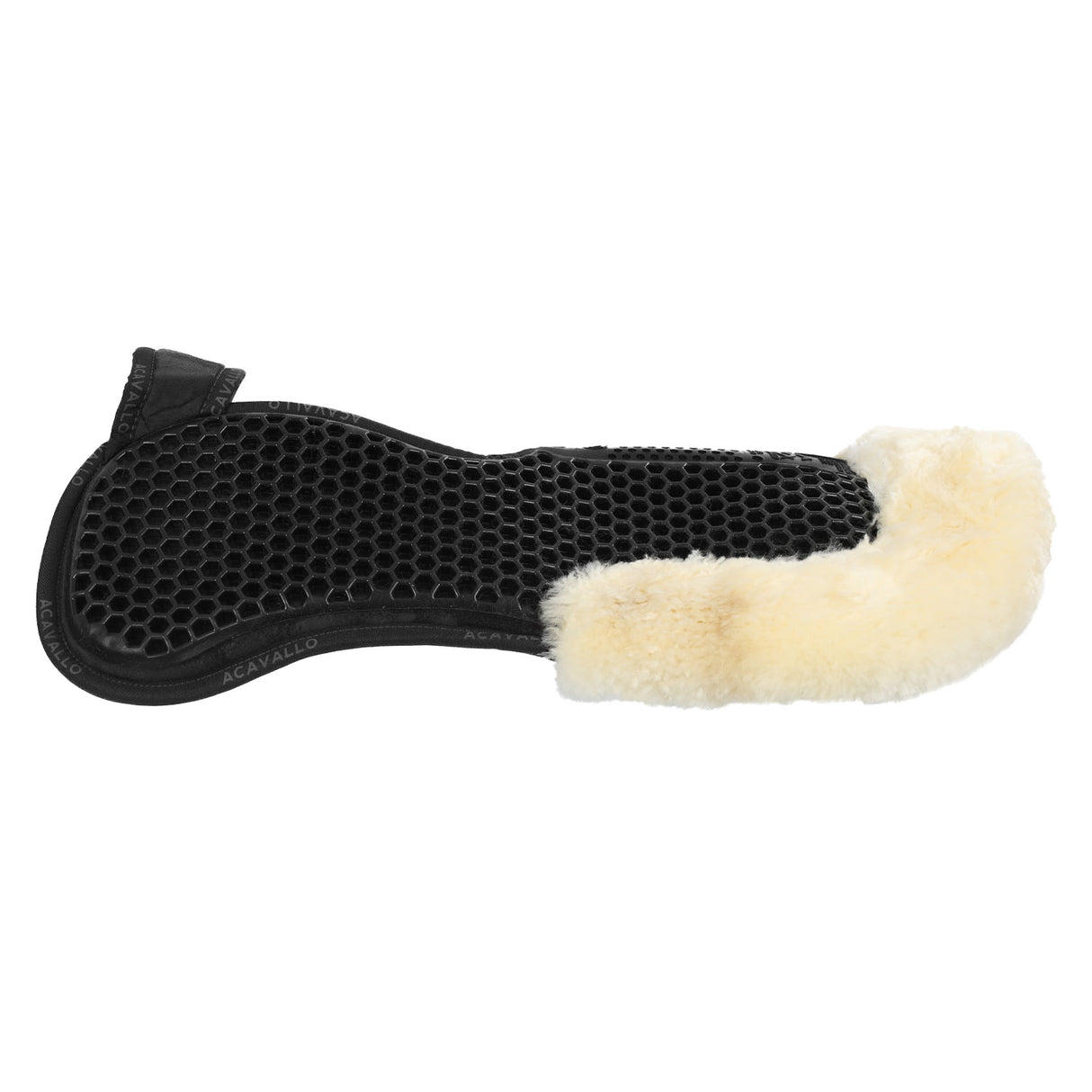 Acavallo Pad Mf-S Wfs Suede Rear Sheepskin Hexagonal Gel Flat #colour_black-natural