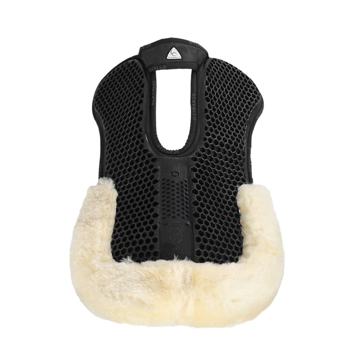 Acavallo Pad Mf-S Wfs Suede Rear Sheepskin Hexagonal Gel Flat #colour_black-natural