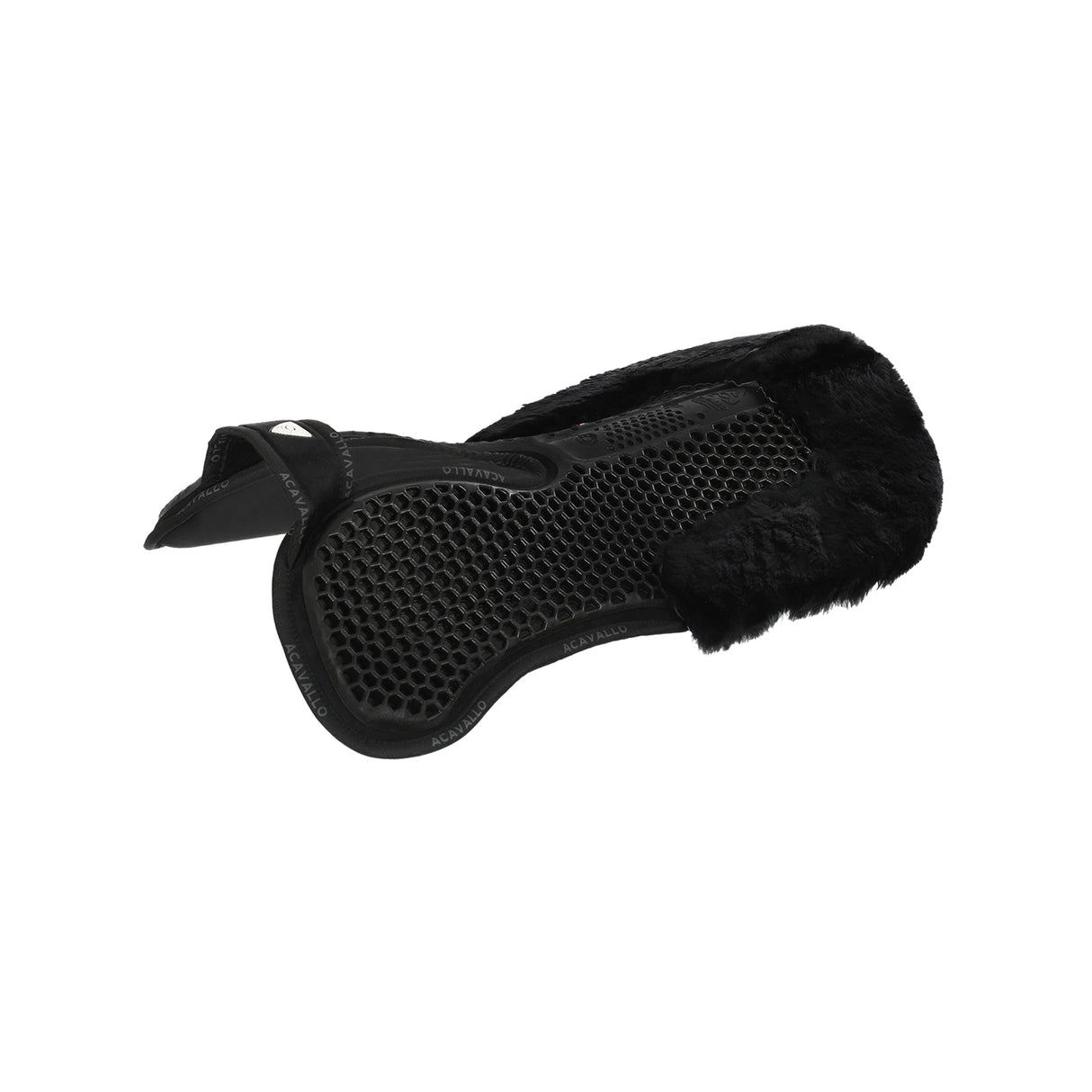 Acavallo Pad Mf-S Wfs Suede Rear Sheepskin Hexagonal Gel Flat #colour_black-black