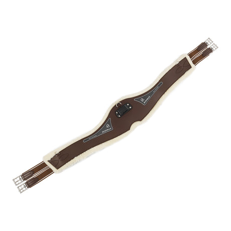 Acavallo Jumping Girth Classic Gel Pvc Detachable Faux Sheepskin #colour_brown
