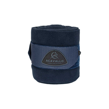 Acavallo Fleece Exercise Bandages Hook-And-Loop Closure Fastening #colour_blue