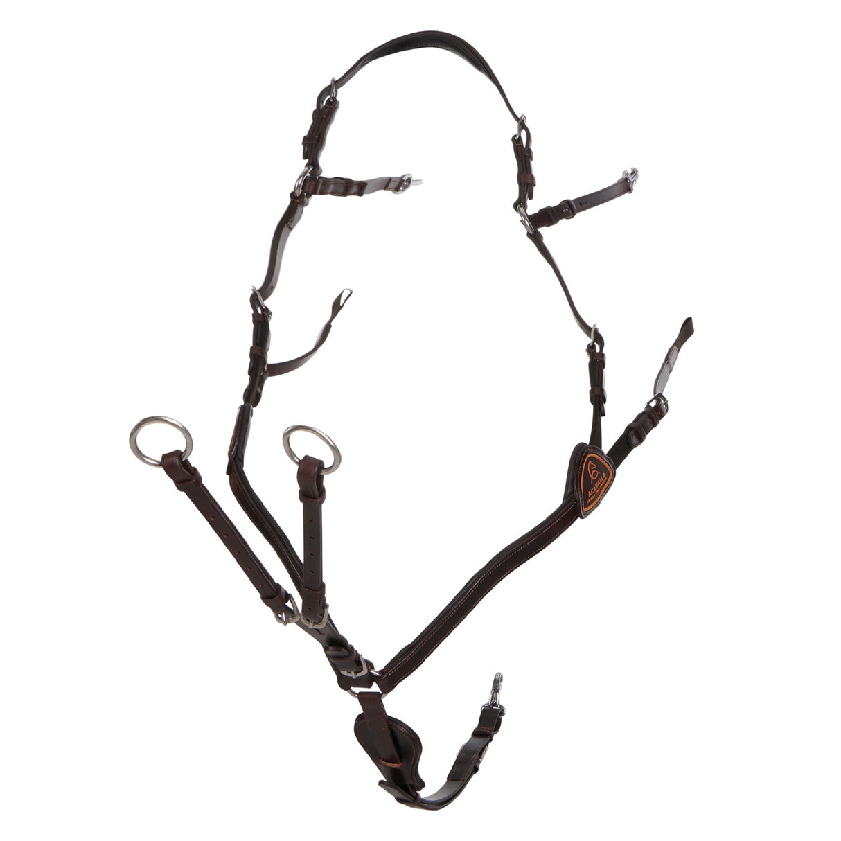 Acavallo Five-Point Breastplate Calfskin #colour_brown