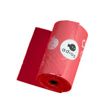 Adios Non Handle Poo Bags Single Roll #colour_hot-pink