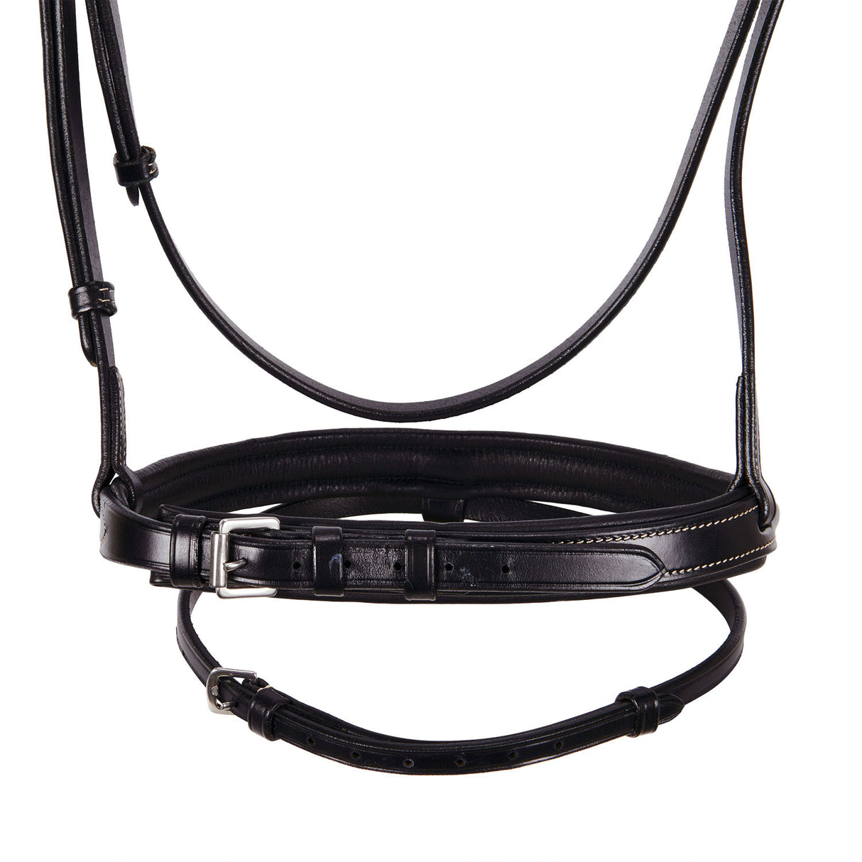 Equestro Leather English Bridle With Embroideries #colour_brown
