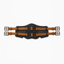 Stubben Equi-Soft® Short Saddle Girth with Cover - Tobacco #colour_vachette-leather-black