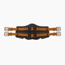Stubben Equi-Soft® Short Saddle Girth with Cover - Tobacco #colour_vachette-leather-ebony