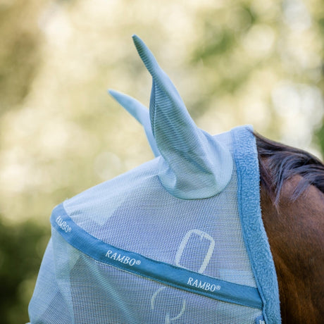 Horseware Ireland Rambo Flymask Plus #colour_heather-blue-blue-silver