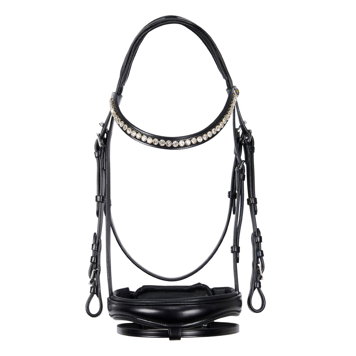 Equestro English Leather Bridle With Glitter