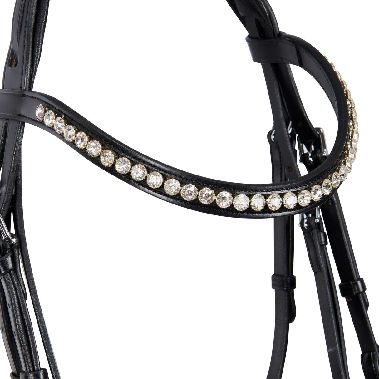 Equestro English Leather Bridle With Glitter
