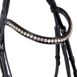 Equestro English Leather Bridle With Glitter