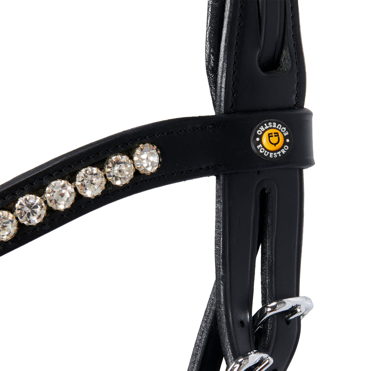Equestro English Leather Bridle With Glitter