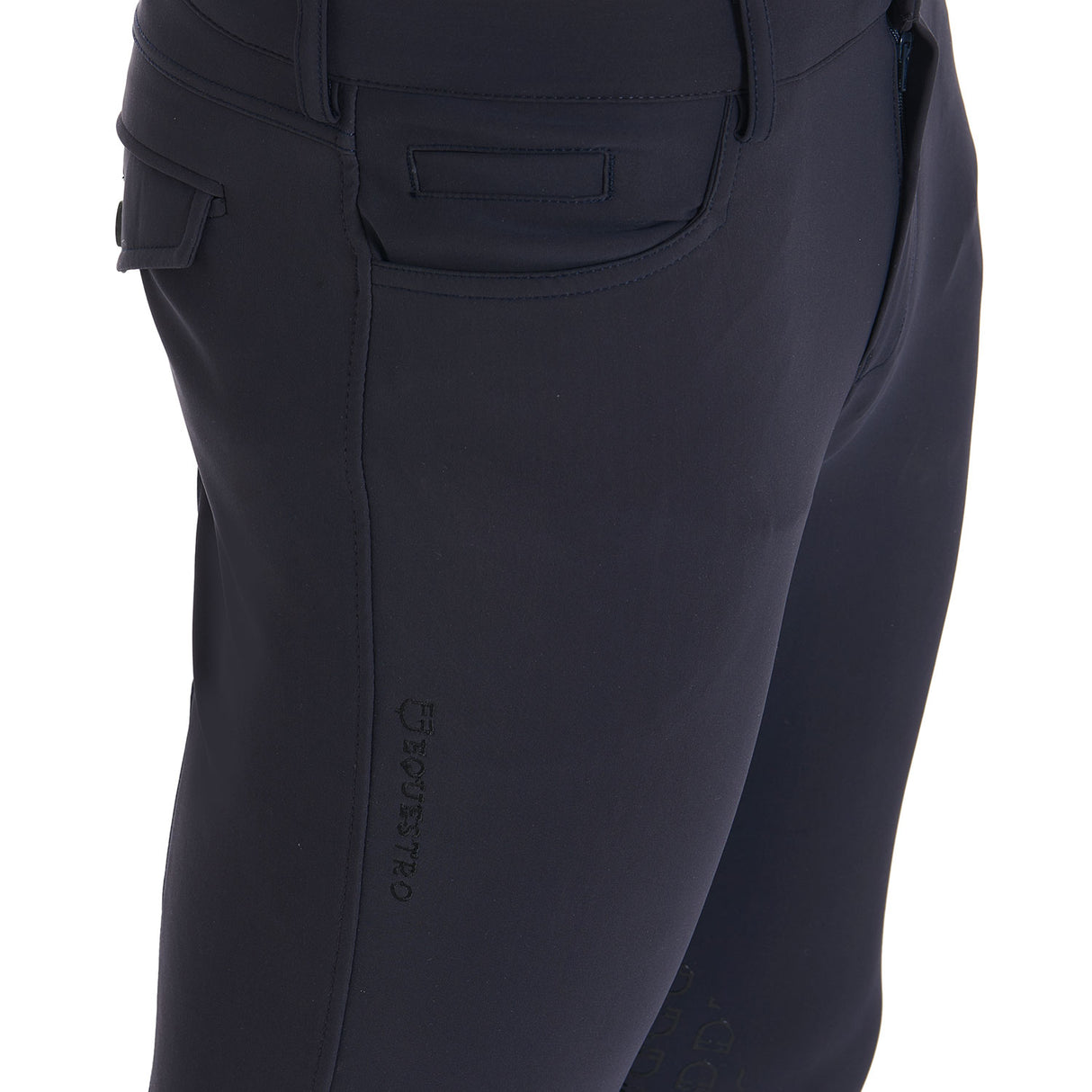 Equestro Men's Slim Fit Grip Breeches With Logo