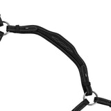 Anatomical leather breastplate with removable martingale
