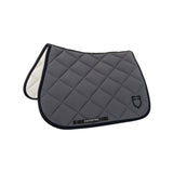Equestro Jumping Saddle Pad With Embroidered Logo Black Line Edition