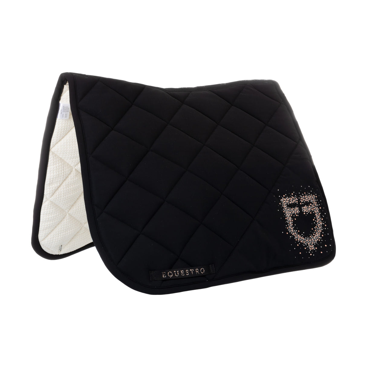 Equestro Dressage Saddle Pad With Rhinestone Logo