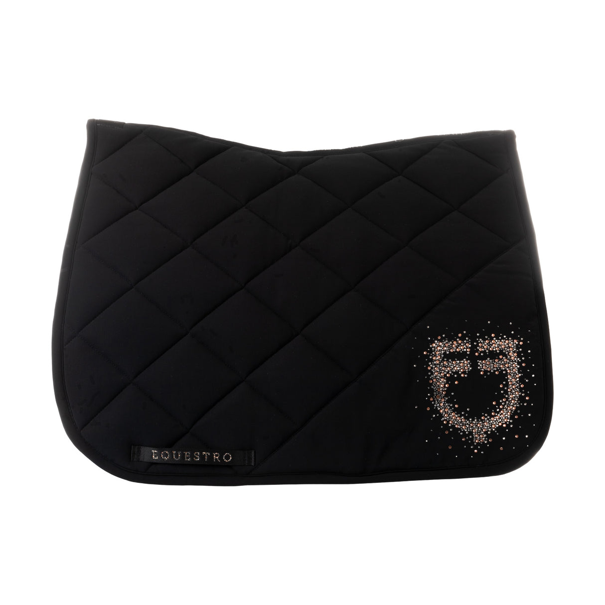 Equestro Dressage Saddle Pad With Rhinestone Logo
