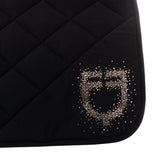 Equestro Dressage Saddle Pad With Rhinestone Logo