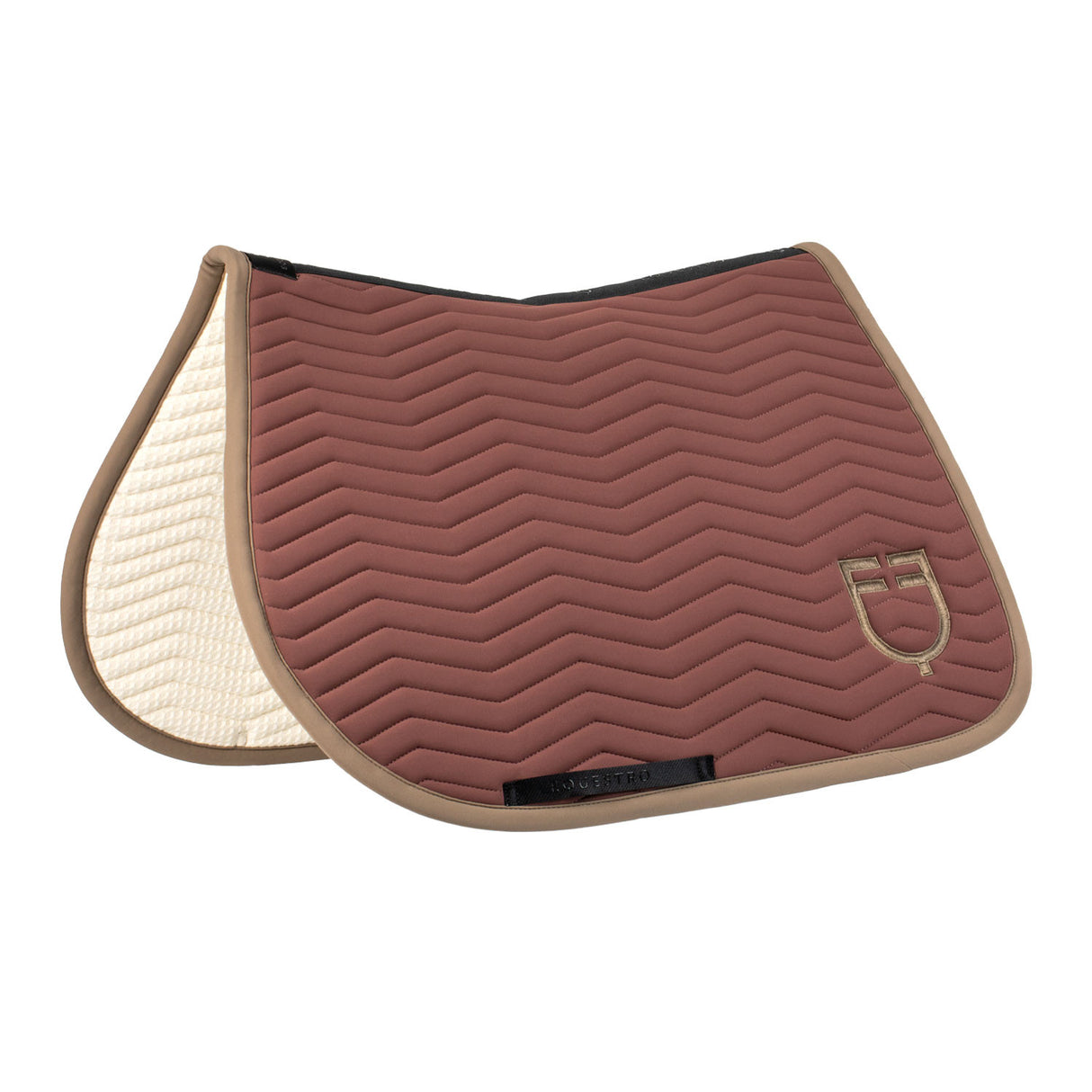 Equestro Wave Quilting Jumping Saddle Pad In Technical Fabric
