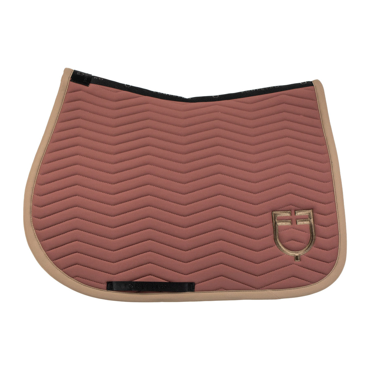 Equestro Wave Quilting Jumping Saddle Pad In Technical Fabric