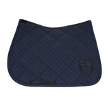 Jumping saddle pad with monogram print