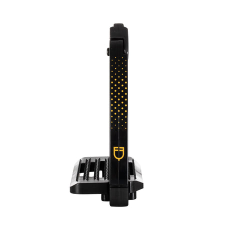 Equestro Junior Stirrups Side Opening And Wide Tread #colour_black