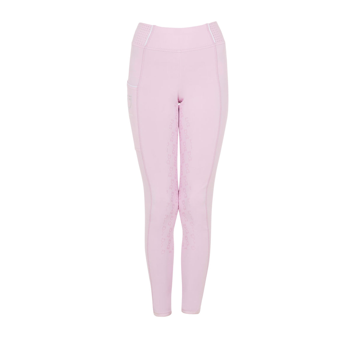 Equestro Women's Slim Fit High-Waisted Leggings with Rhinestones