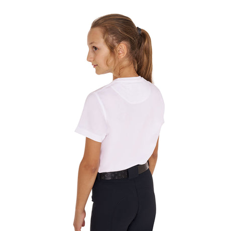 Equestro Girls' Ride More Worry Less Cotton T-Shirt #colour_white