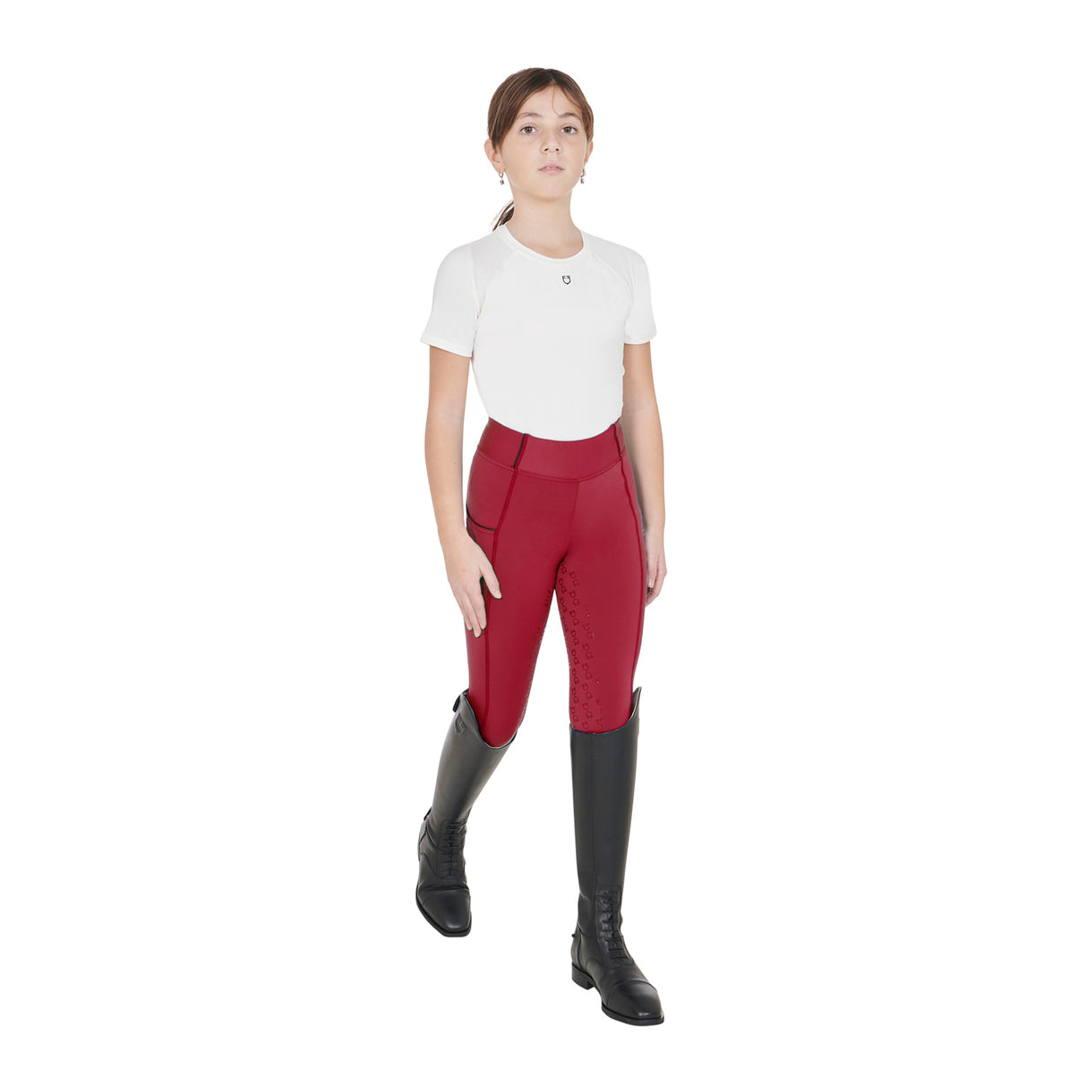 Equestro Girls' Fleece Lining Leggings