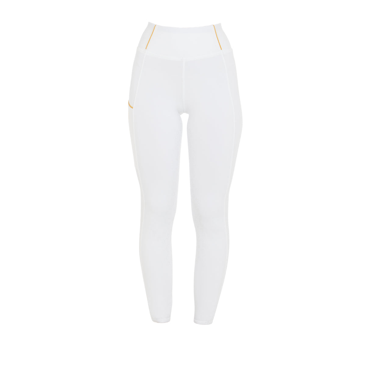 Equestro Girls' Fleece Lining Leggings #colour_white