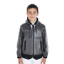 Equestro Kids' Windproof Zip Hooded Raincoat #colour_grey