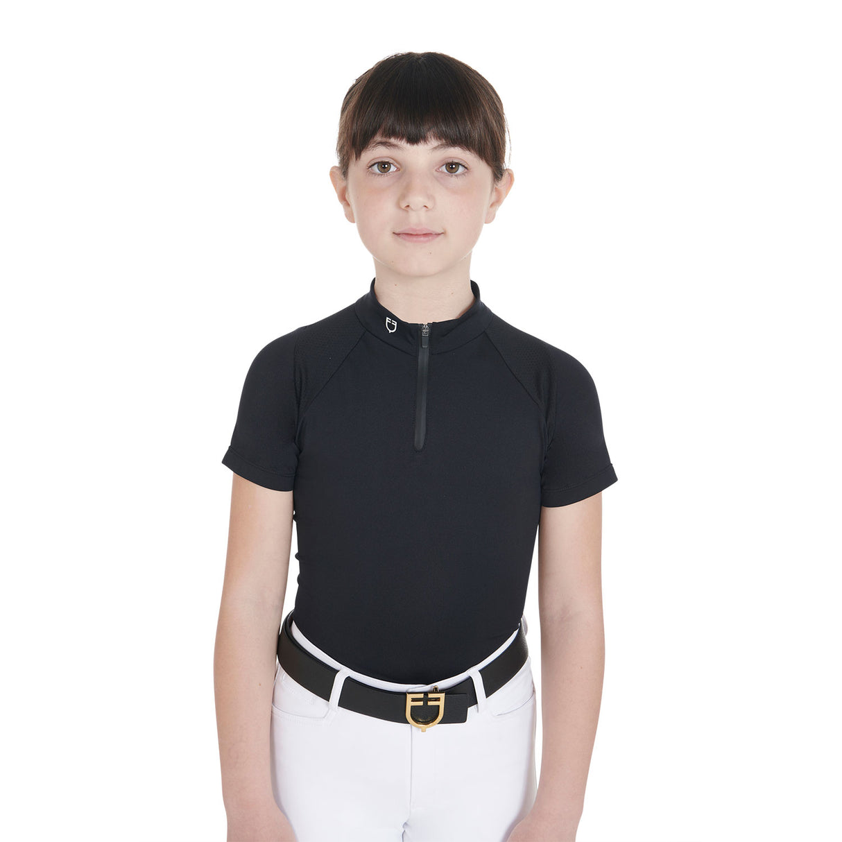 Equestro Kids' Slim Fit Training Polo Shirt High Performance