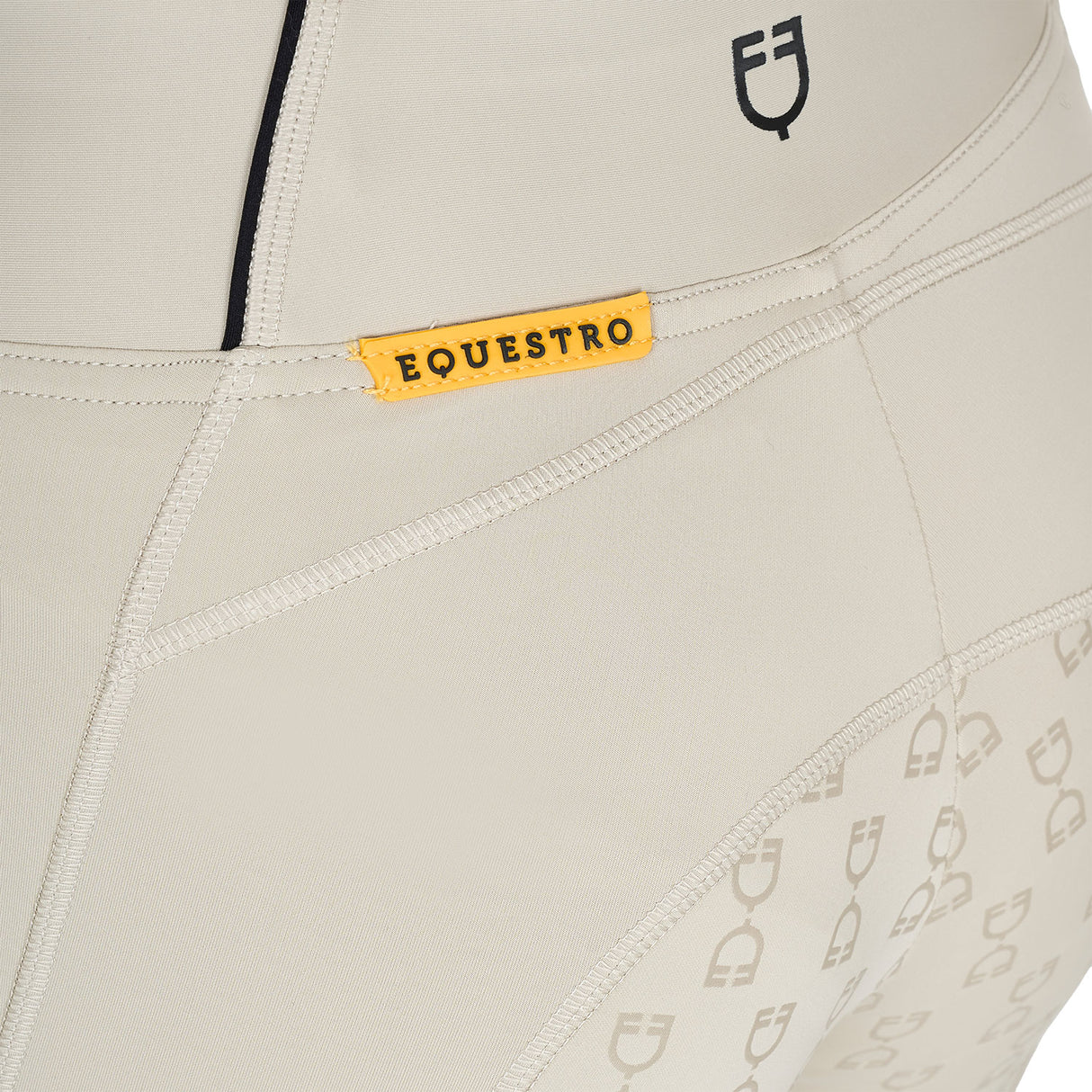 Equestro Girls' Slim Fit Grip Leggings With Logo