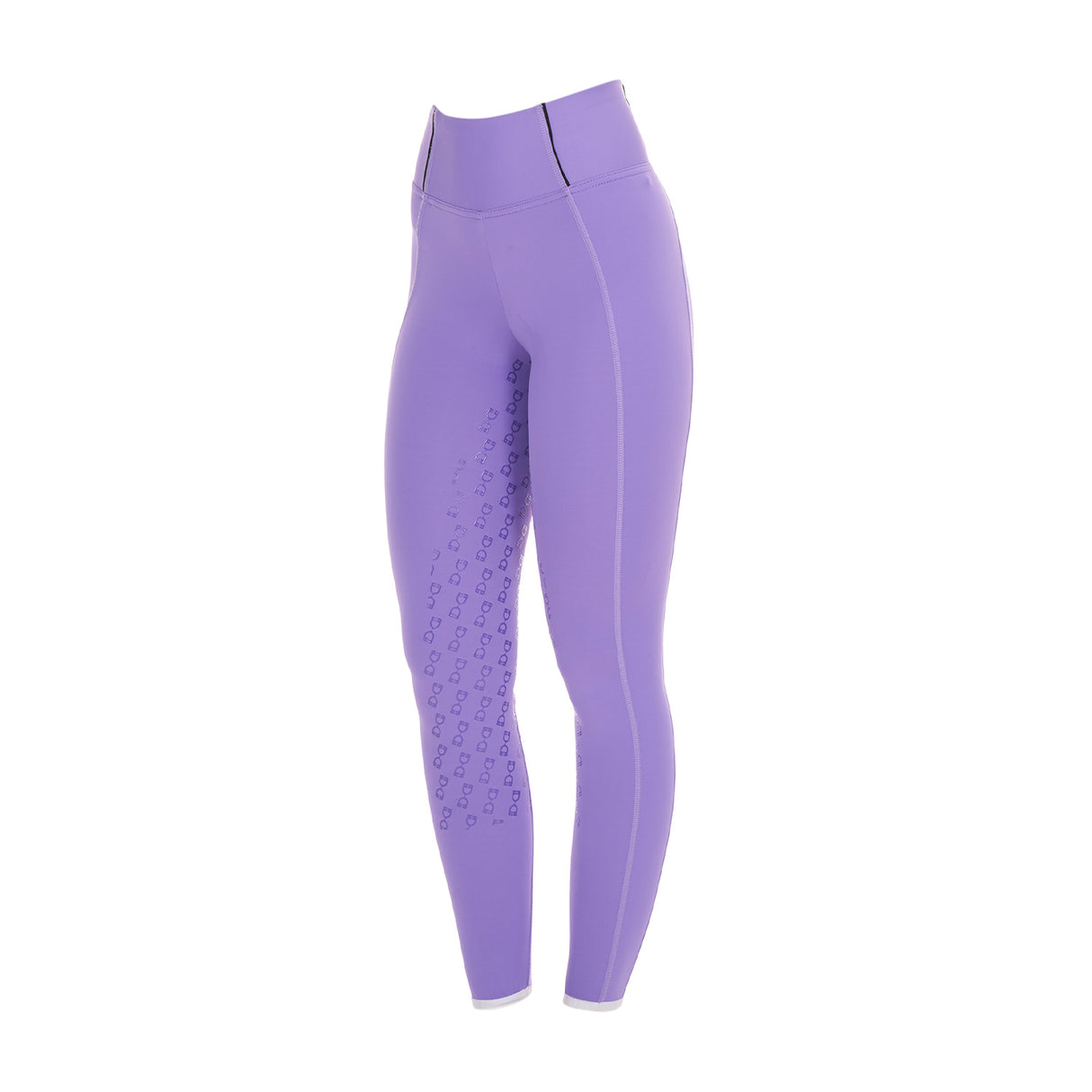 Equestro Girls' Slim Fit Grip Leggings With Logo