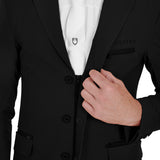 Men's competition jacket three buttons perforated fabric