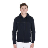 Equestro Men's Full Zip Interlock Sweatshirt #colour_blue
