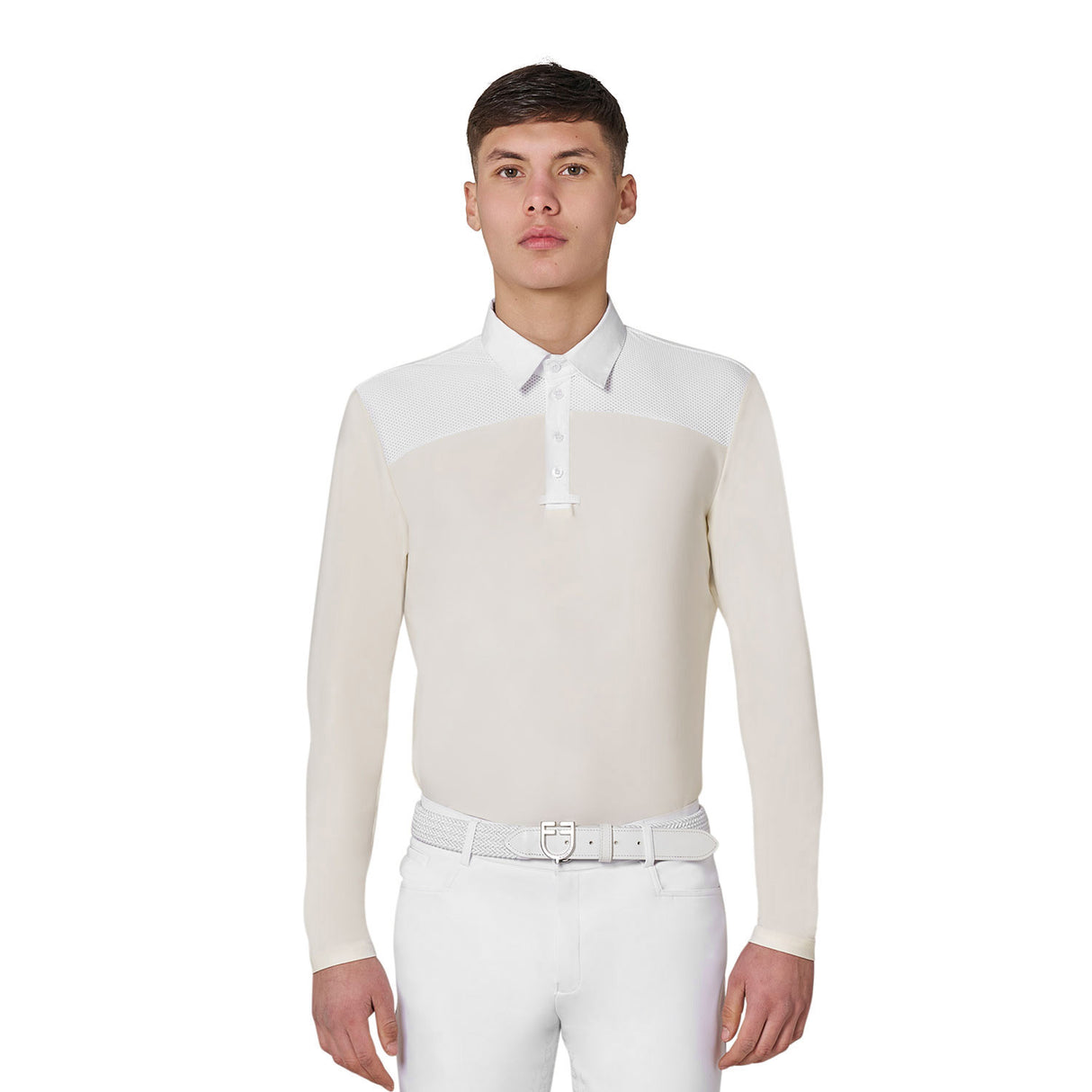 Men's long-sleeved competition polo shirt