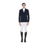 Men's competition jacket with contrasting embroidered logo