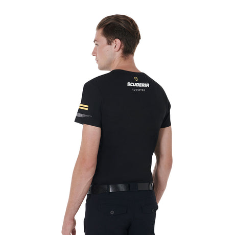 Equestro Scuderia Equestro Men's Stretch Cotton T-Shirt #colour_black