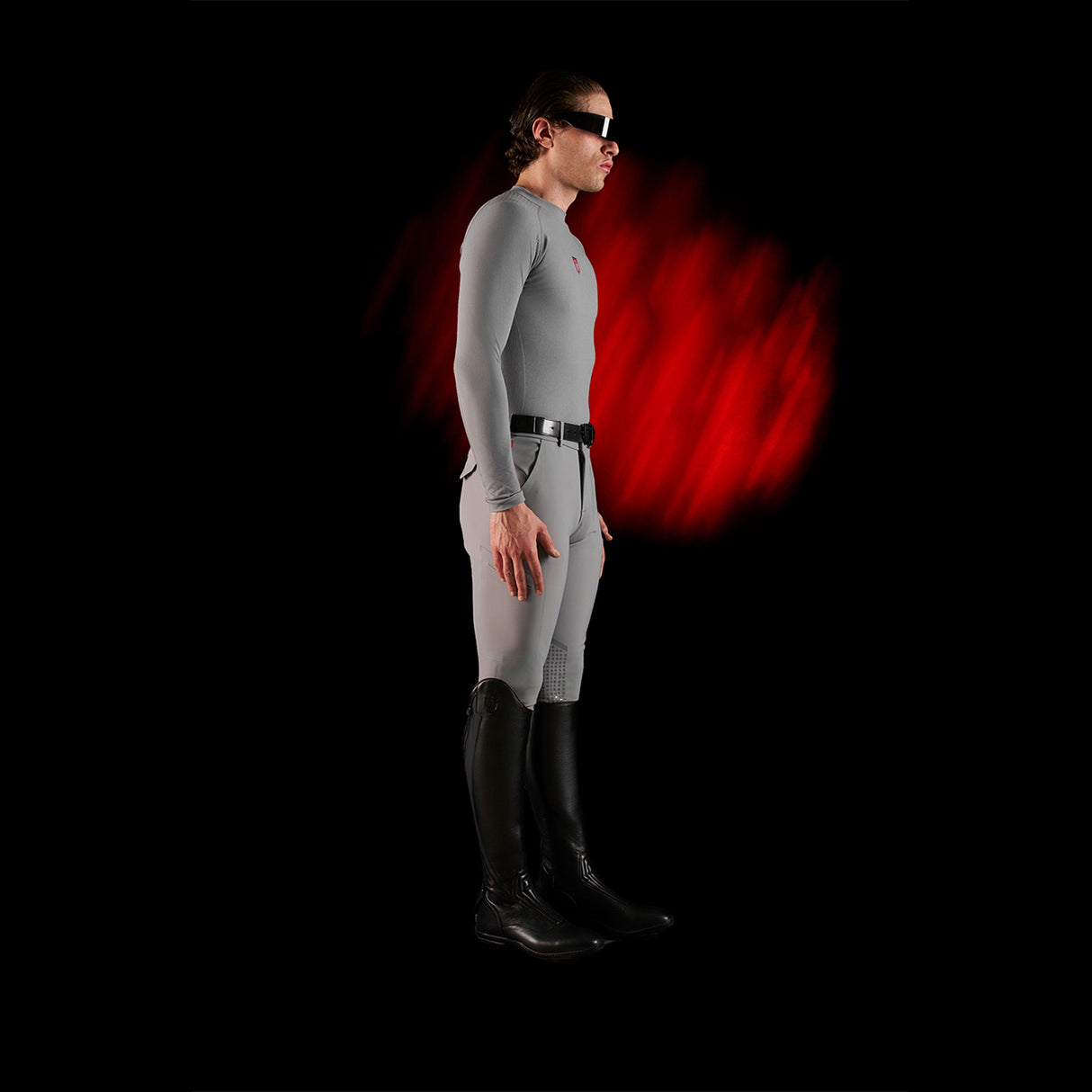 Equestro Equestro Ridertechnology Men's Base Layer Long Sleeves #colour_grey